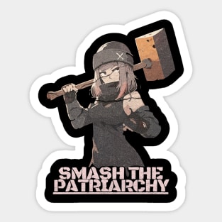 smash the patriarchy anime Sticker